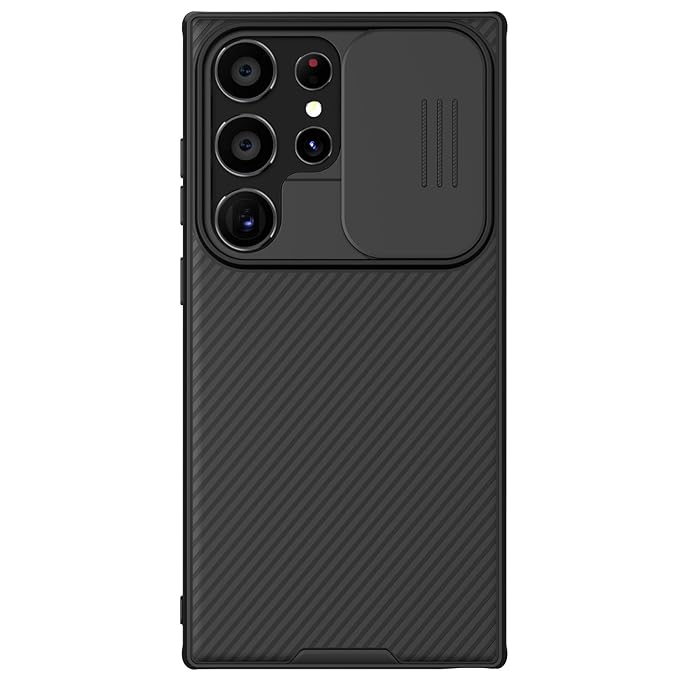 Nillkin Case for Samsung Galaxy S24 Ultra (6.8" Inch) Camshield Pro Magnetic Works with Magsafe Charger Camera Slider Double Layered Protection TPU + PC Black
